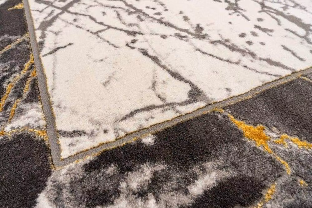 Celebrity Interiors Bianco 185XA Cream and Grey Rectangular Rug, W: 120 cm x L: 170 cm – 3