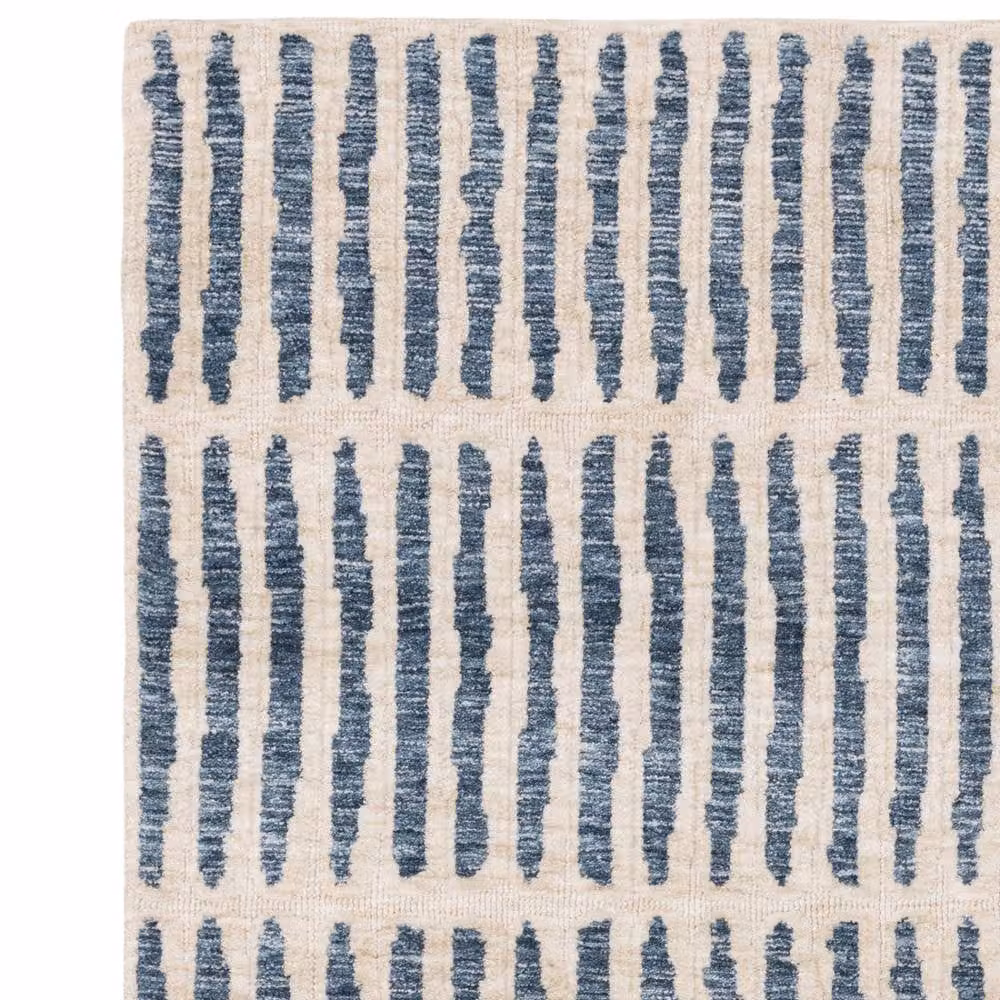 The Rug Shop UK Blue Modern Striped Machine Woven Area Rug, W: 200 cm, D: 290 cm – 2
