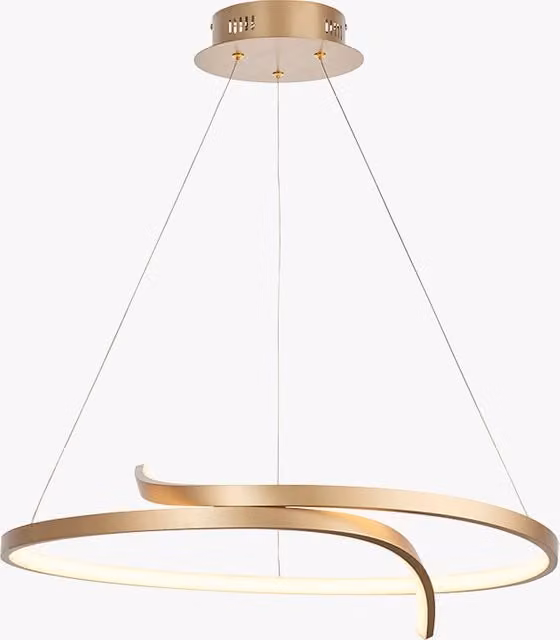 Netlighting Rafe LED Suspended Ring Pendant in Gold and White Silicone – 1