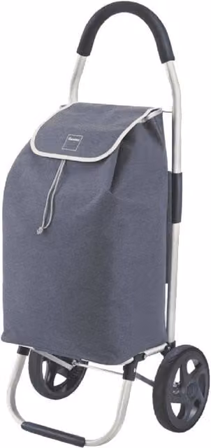 Metaltex Magnolia Folding Shopping Trolley, 45 Litres, Blue and Grey – 1