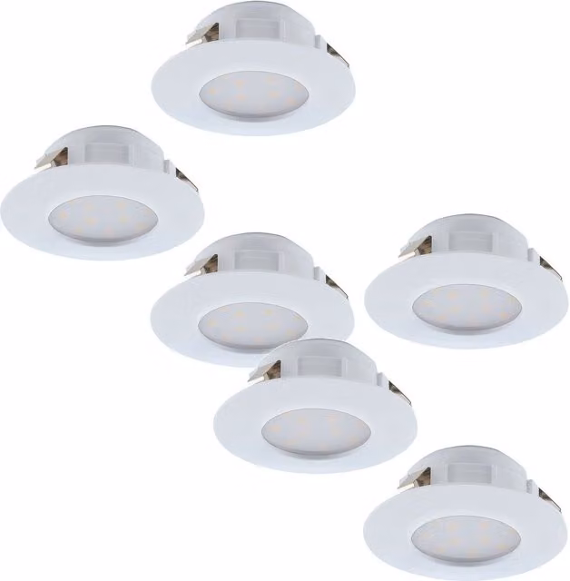 Loops White Round Flush Ceiling Downlight with 6W Built-in LED