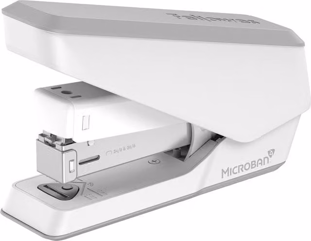 Fellowes White Desktop Half Strip Stapler with 25 Sheet Capacity