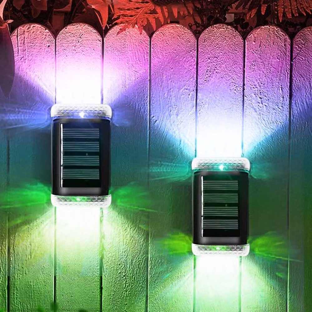 NESTLUNE 8-Pack Multicolour Solar Powered LED Garden Lights in Black – 2