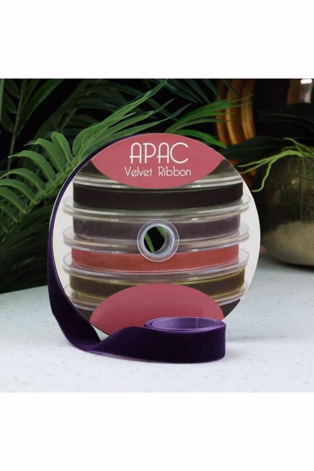 KDMD Purple Velvet Ribbon, Width: 2.5 cm, Length: 20 m – 2