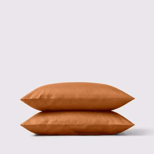 Bedable Cotton Sateen Pillowcase Pair, 460 Thread Count, Terracotta – 1
