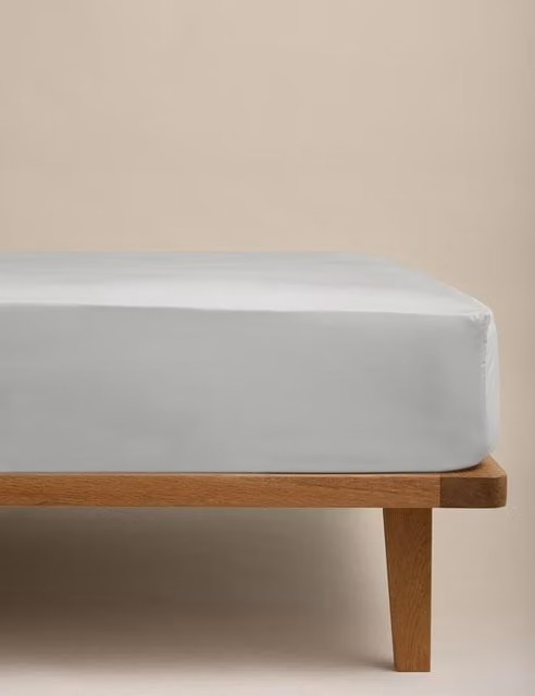 M&S Egyptian Cotton Deep Fitted Sheet, Grey, 180 x 200 cm