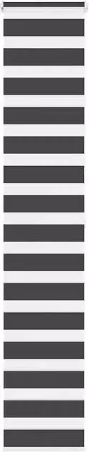 Berkfield Home Black Zebra Day and Night Blind in Polyester, W: 40 cm, H: 200 cm