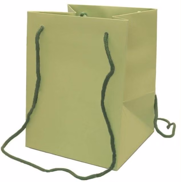 KDMD Sage Green Paper Hand Tie Bags, 10 Pack