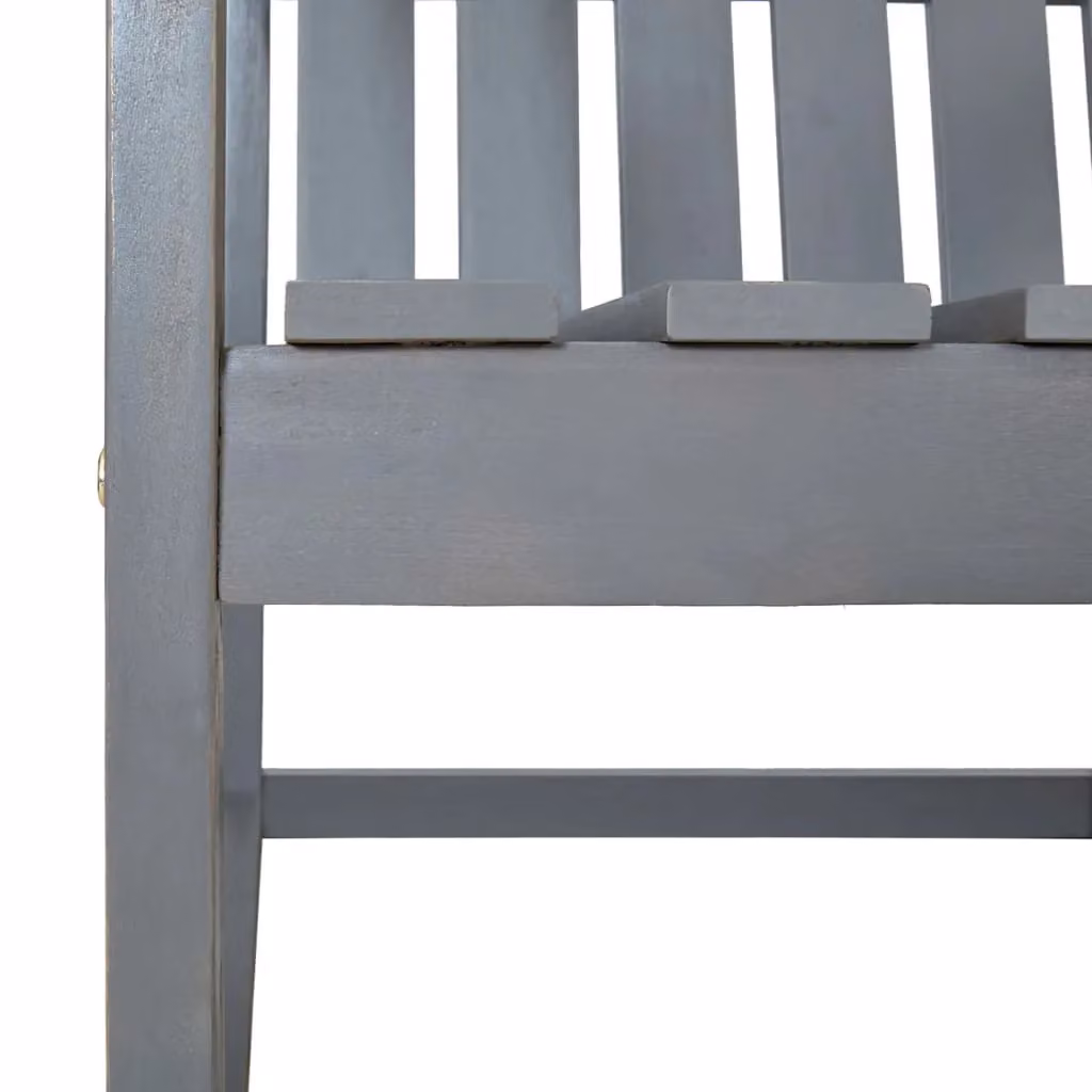 Berkfield Home Set of 2 Grey Acacia Wood Garden Sofa Chairs with Armrests – 5