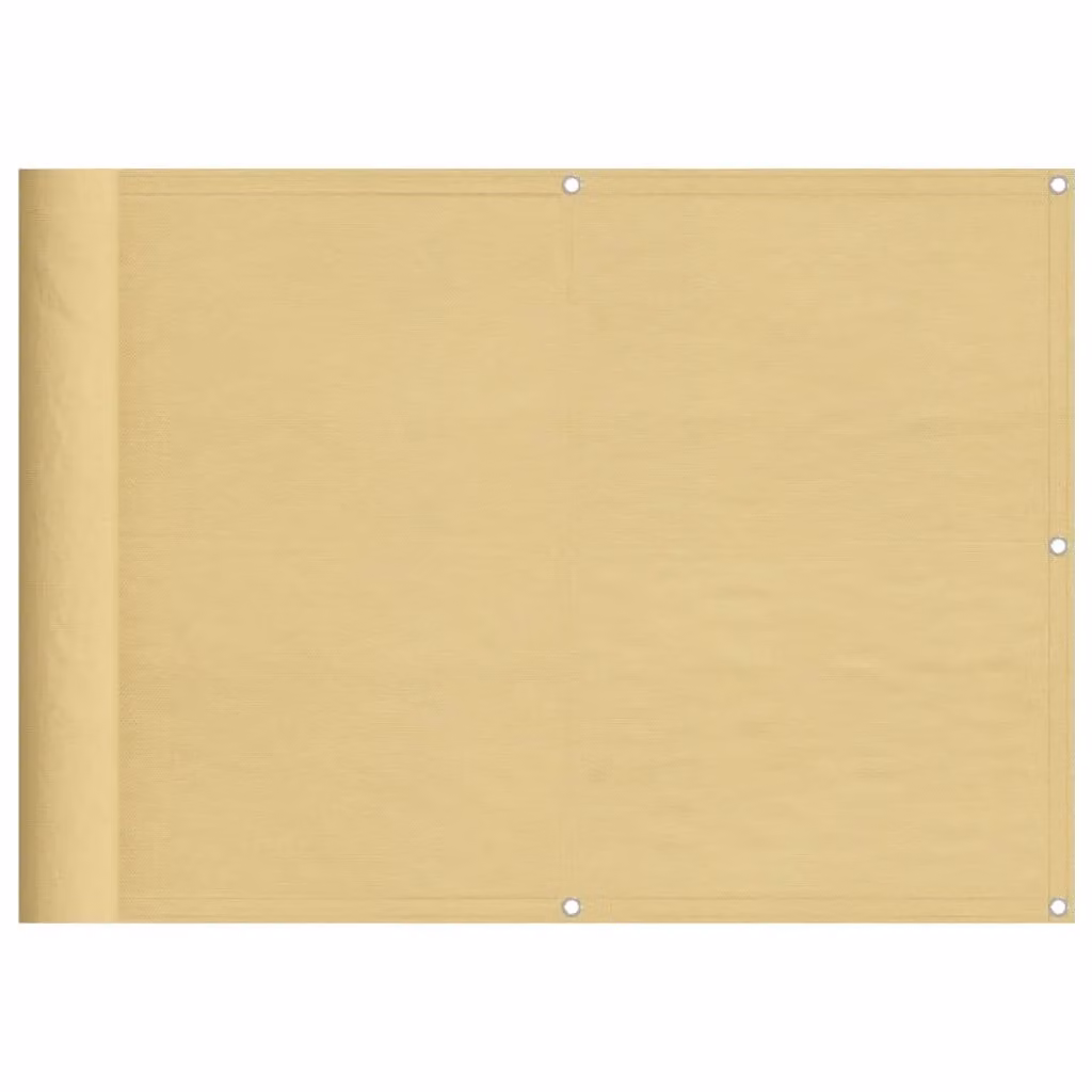 Berkfield Home Balcony Screen in Sand and Yellow, 100% Polyester Oxford, W: 75 cm, H: 500 cm – 2