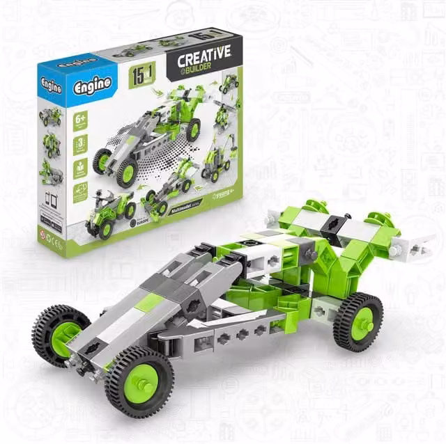 Engino Creative Builder Multimodel Multicolour Beginner Connector Set with 15 Models