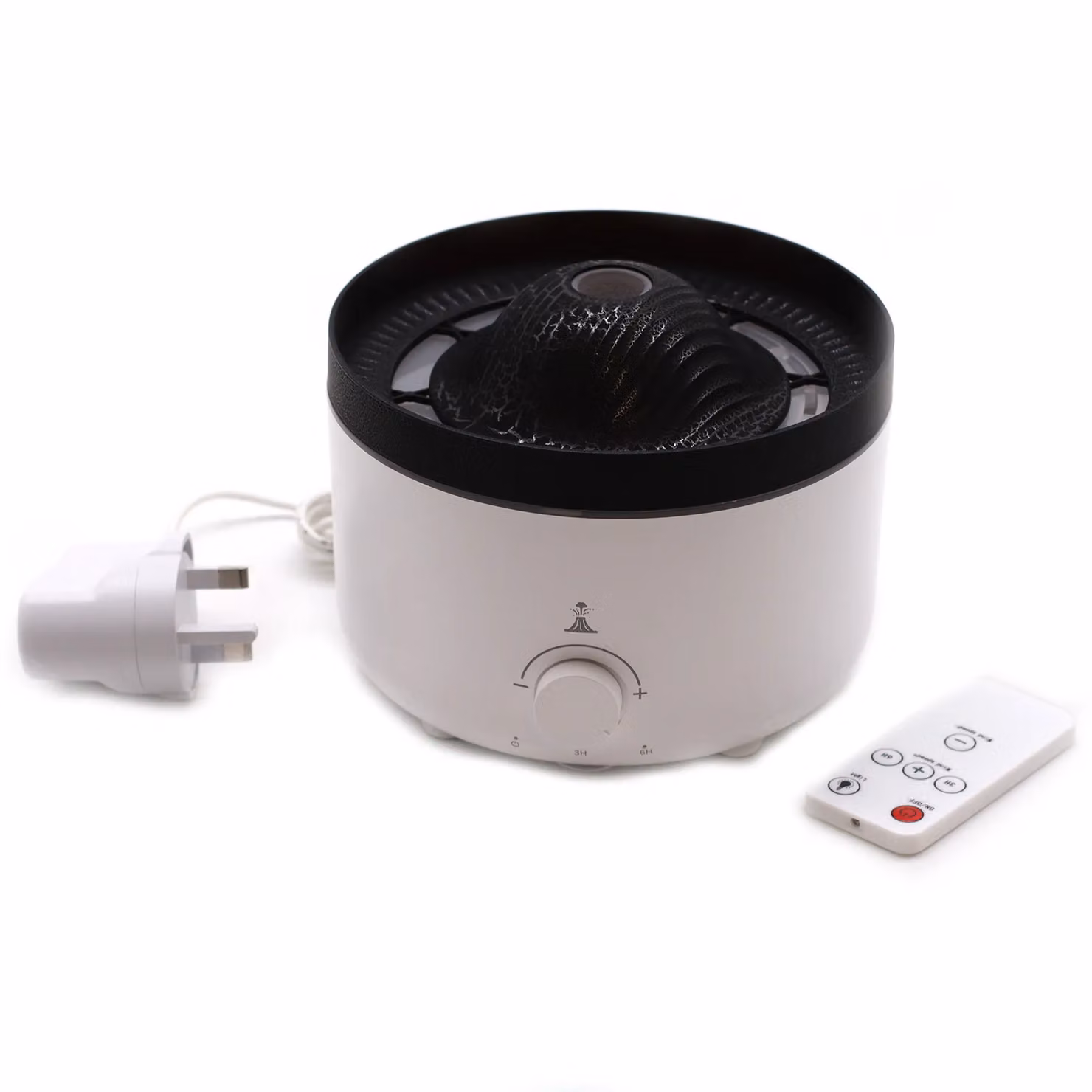 KDMD Large Volcano Effect Aroma Diffuser in White, 560ml – 3