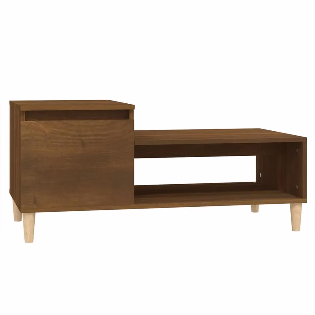 Berkfield Home Brown Oak Coffee Table, W: 100 cm, D: 50 cm, H: 45 cm – 2