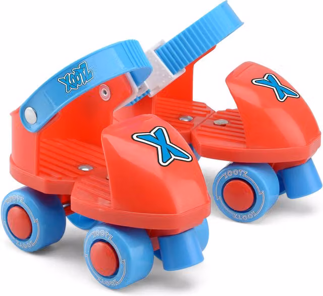 Xootz Kids Beginner Roller Skates in Red with Height Adjustment and Brake – 1