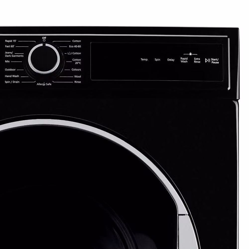 Montpellier Black Freestanding 8kg Front Loader Washing Machine with 1400 RPM and A Energy Rating – 3