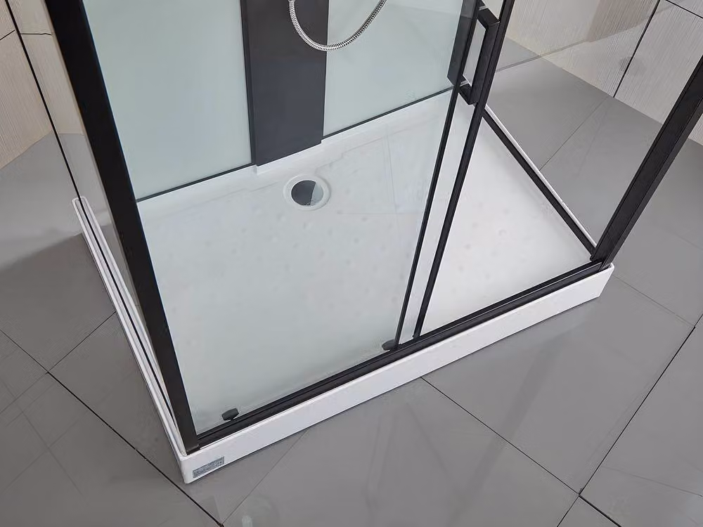 SHOWER&DESIGN Hydromassage Shower Cabin with Body Jets and Hand Shower, Black, W: 120 cm, D: 80 cm, H: 215 cm – 4