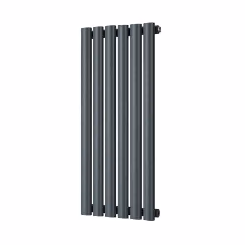 UK Radiators Omeara Anthracite Elliptical Tube Horizontal Designer Radiator, W: 34.8 cm, H: 80 cm – 2