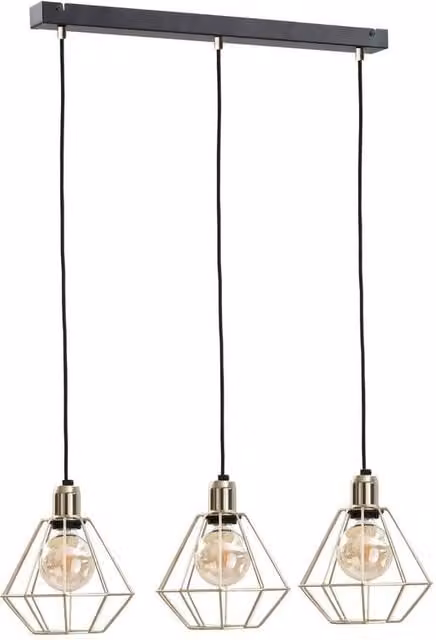 Netlighting Como Bar Pendant Ceiling Light in Gold, 60cm, 3x E27