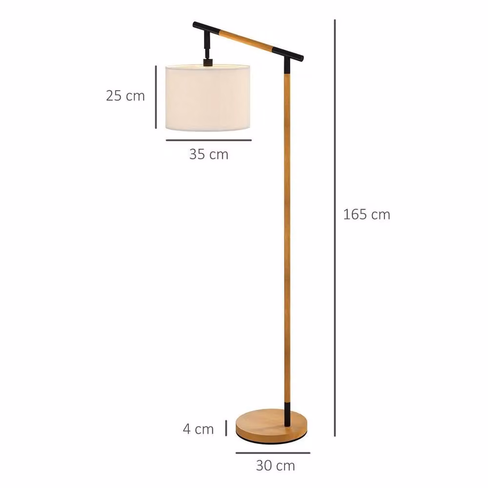 EONLION Brown Floor Lamp with 350 Degree Rotating Adjustable LED Lampshade, H 165 cm x W 35 cm – 2