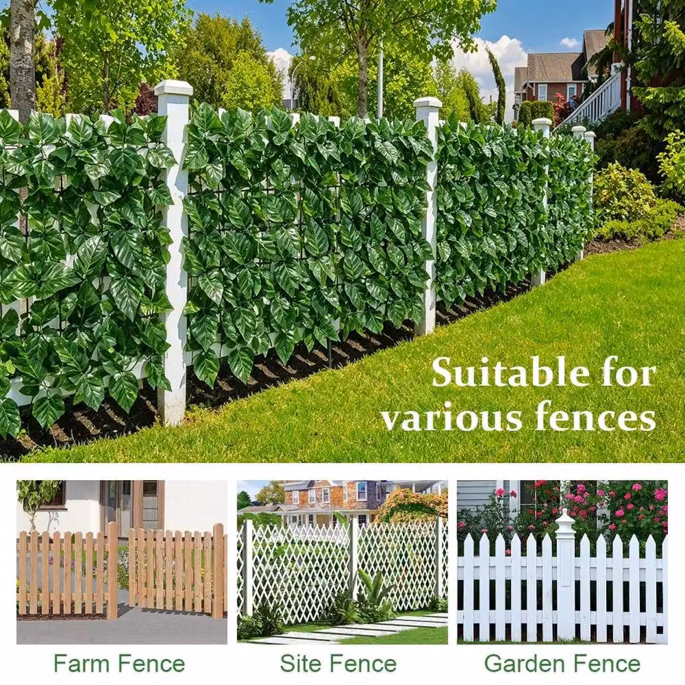SPETLEK 3m Artificial Hedge Ivy Leaf Garden Fence in Green – 2