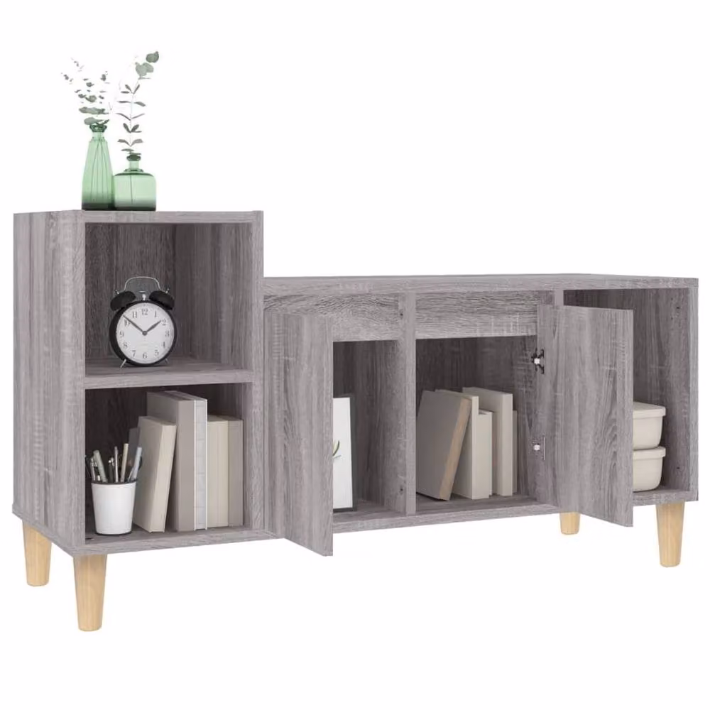 Berkfield Home Grey Sonoma TV Cabinet in Engineered Wood W/D/H: 100 x 35 x 55 cm – 3