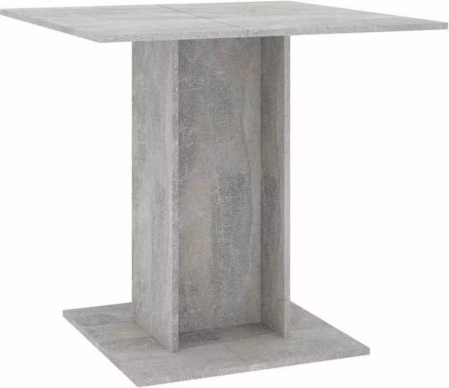 Berkfield Home Square Dining Table in Grey, W/D/H: 80 x 80 x 75 cm