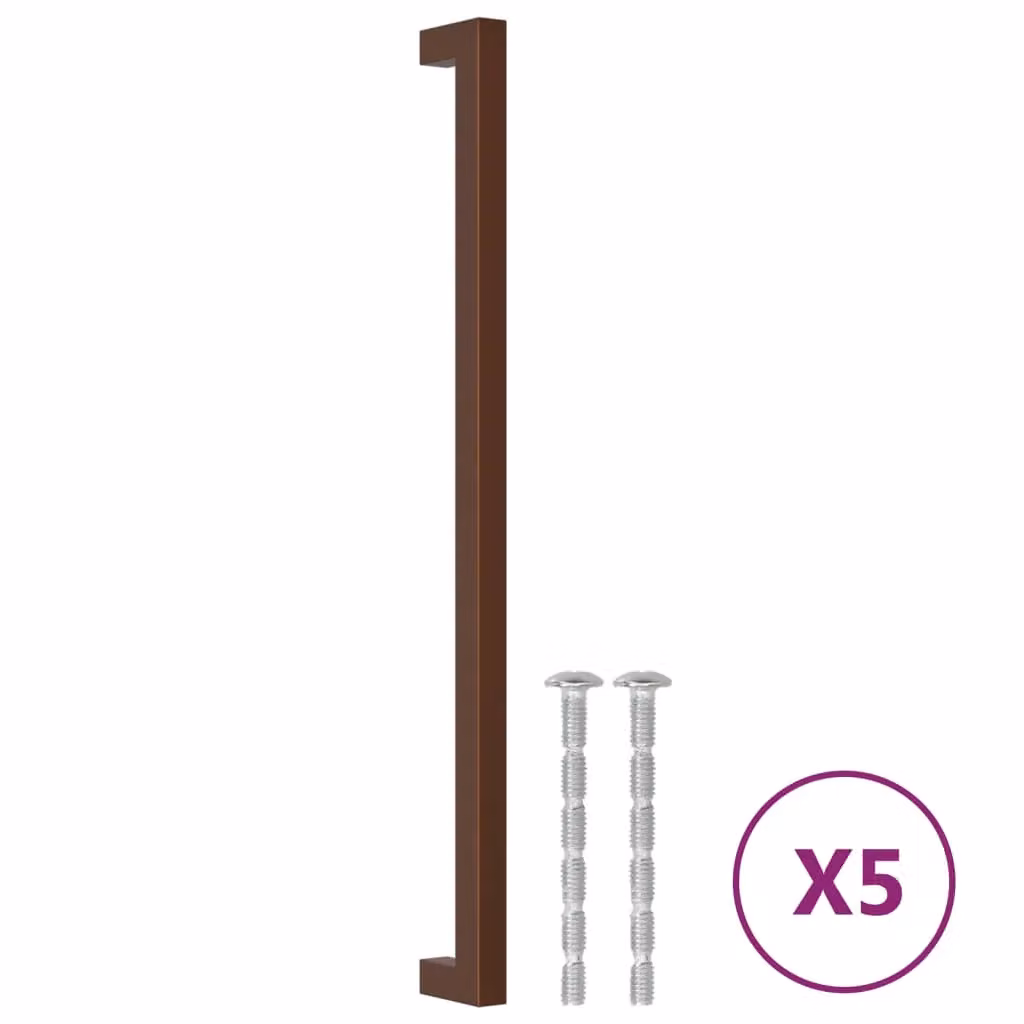 Berkfield Home Stainless Steel Cabinet Bar Handles, 5 Pack, Bronze and Brown, Length: 32 cm – 2