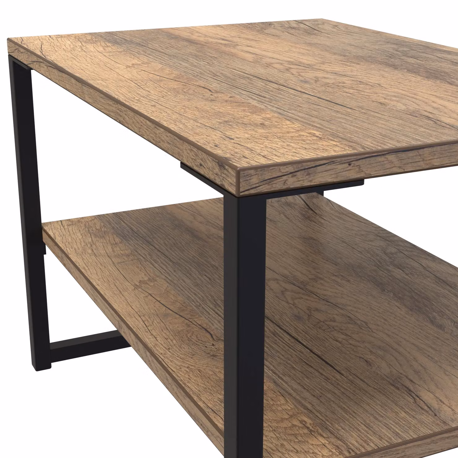 2 U Tamworth Ready Assembled Square Lamp Table in Dark Brown – 3