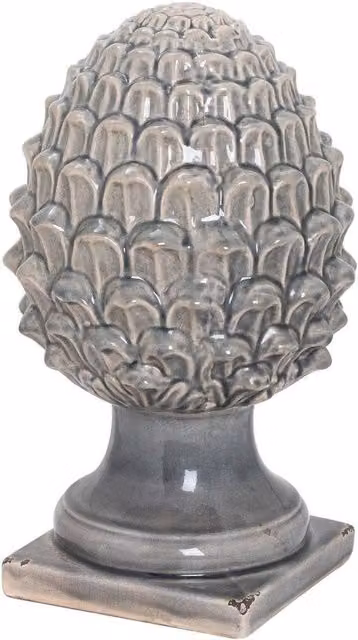 Hill Interiors Ceramic Acorn Ornament in Grey