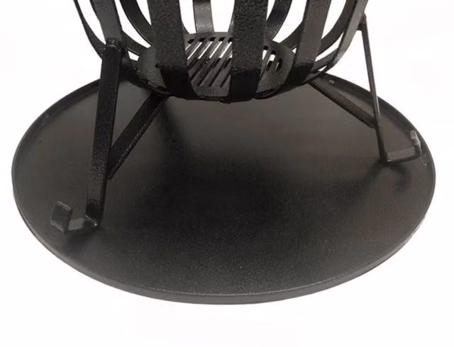 Poppyforge Steel Brazier Ash Pan in Black, W: 50.8 cm, D: 50.8 cm, H: 0.8 cm
