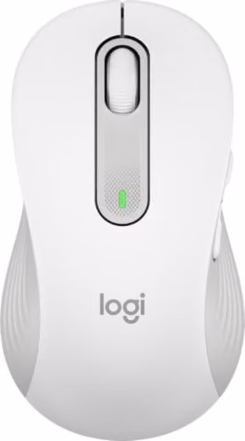 Logitech Signature M650 Wireless Bluetooth Mouse, White, 4000 DPI