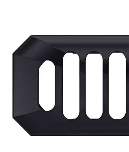 nuie Carlton Traditional Brass Bathroom Overflow Cover in Matt Black – 2