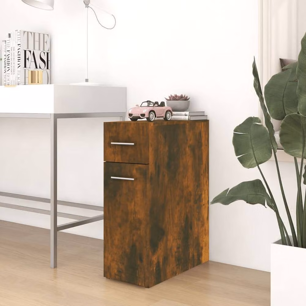 Berkfield Home Apothecary Cabinet in Smoked Oak Brown, W/D/H: 45.5 x 20 x 60 cm – 2