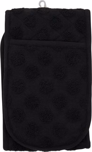 Divante Dobby Terry Double Oven Glove in Black