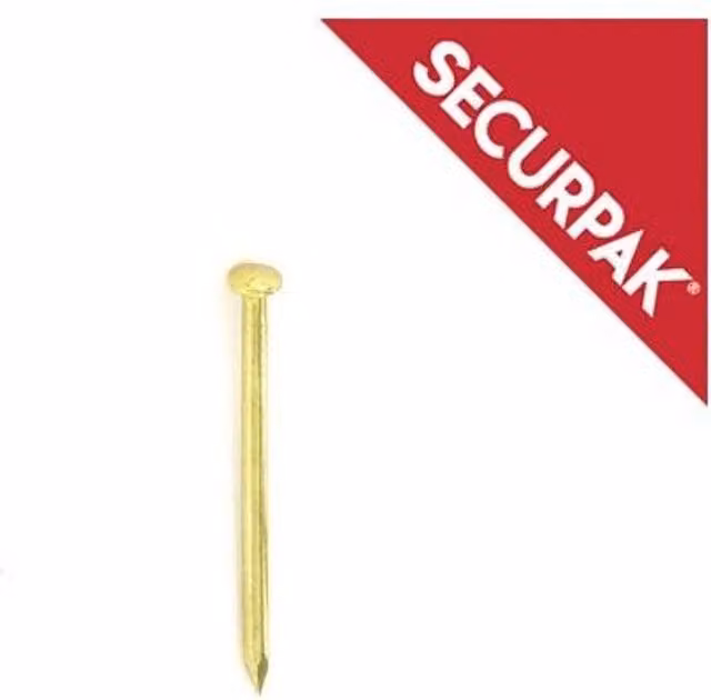 Securpak Gold Picture Pins, Pack of 80