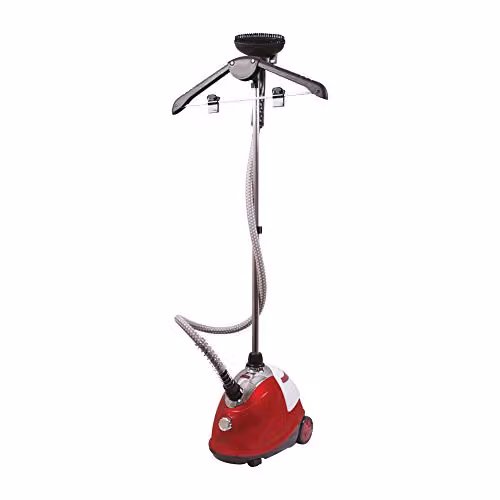 Quest 42320 Red Upright Garment and Fabric Steamer with 1.8L Tank and Auto Shut-off Function