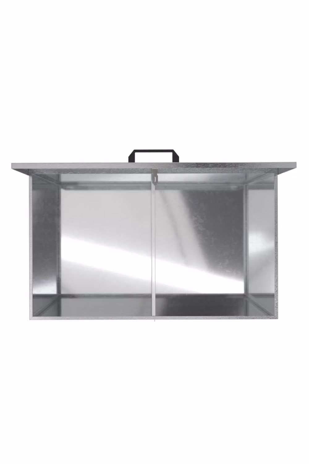 Living and Home Galvanised Steel Two Compartment Feed Storage Bin in Silver – 4