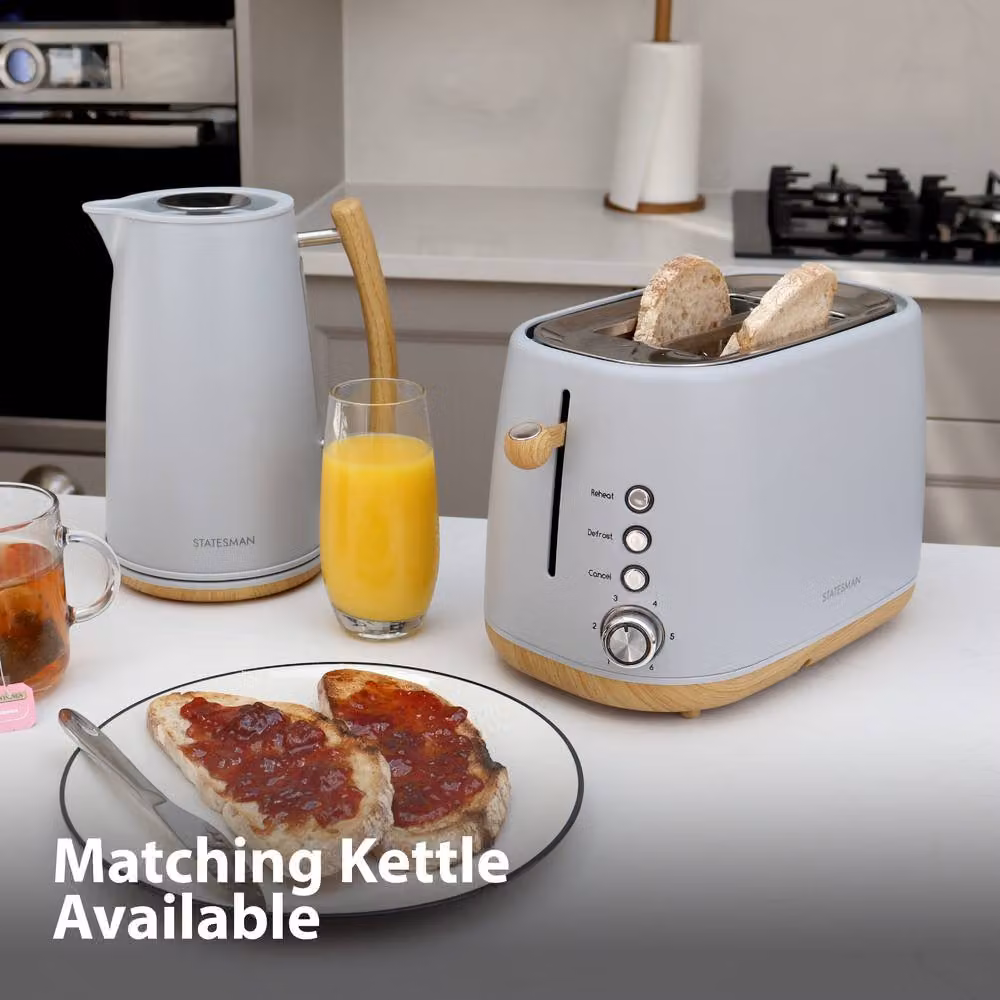 Statesman 2 Slice Scandi Toaster, Grey – 3