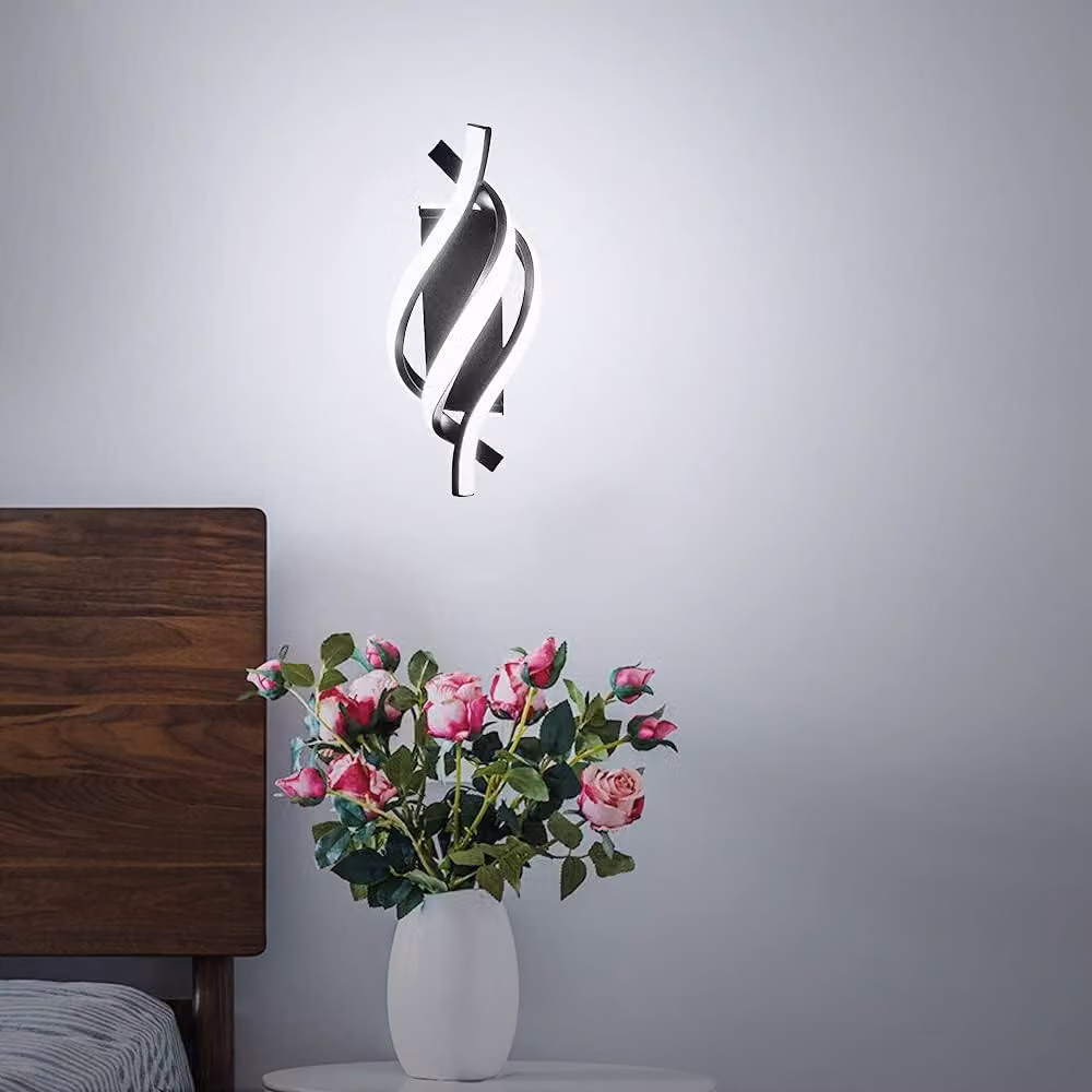 Goeco Modern LED Wall Light in Black with 22W Cool White 6500K Output – 3