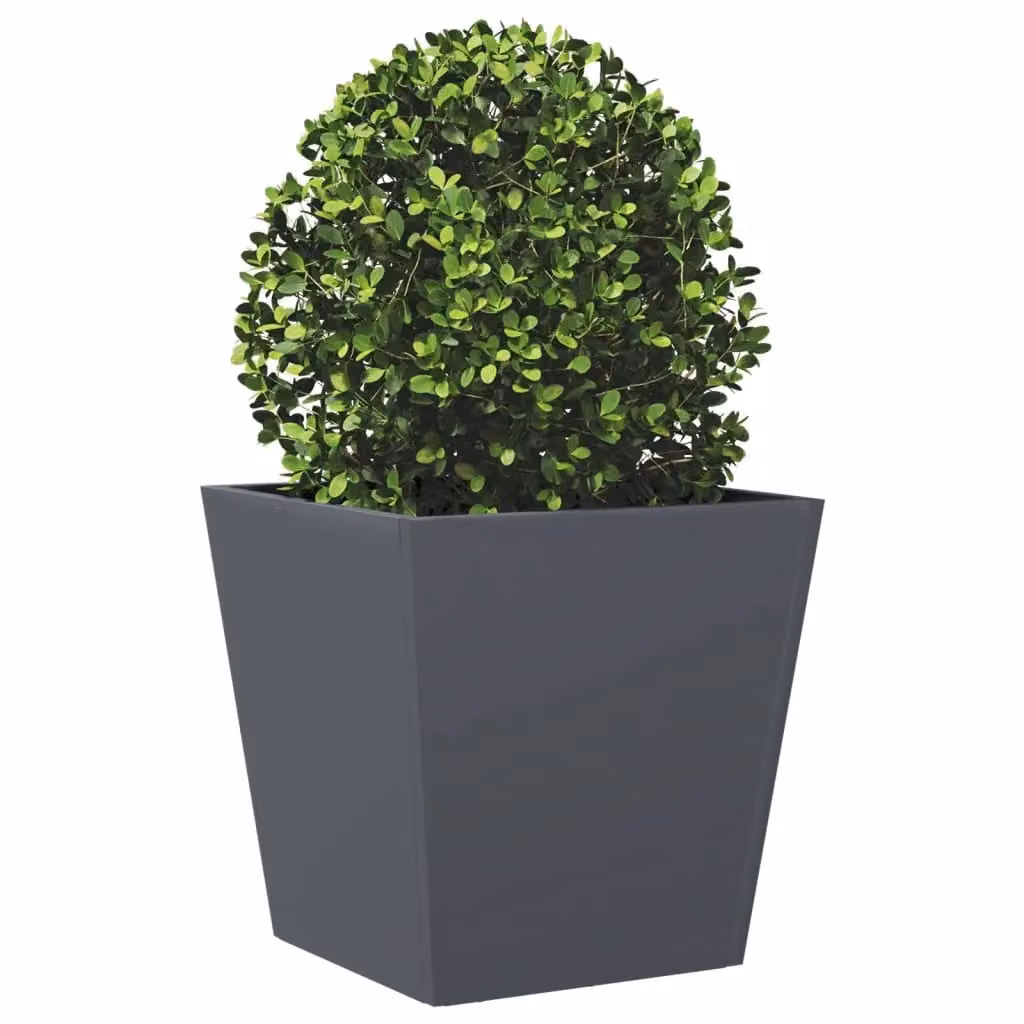 Berkfield Home Garden Steel Planter Tubs, Anthracite and Black, 2 Pack, W/D/H: 40 x 40 x 40 cm – 3