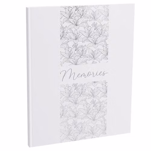 Exacompta Titanium Guest Book in Coconut with 100 Plain White Pages, H 27 cm x W 22 cm