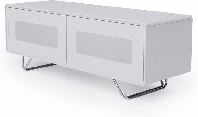Alphason Modern Lacquered White Glass TV Stand