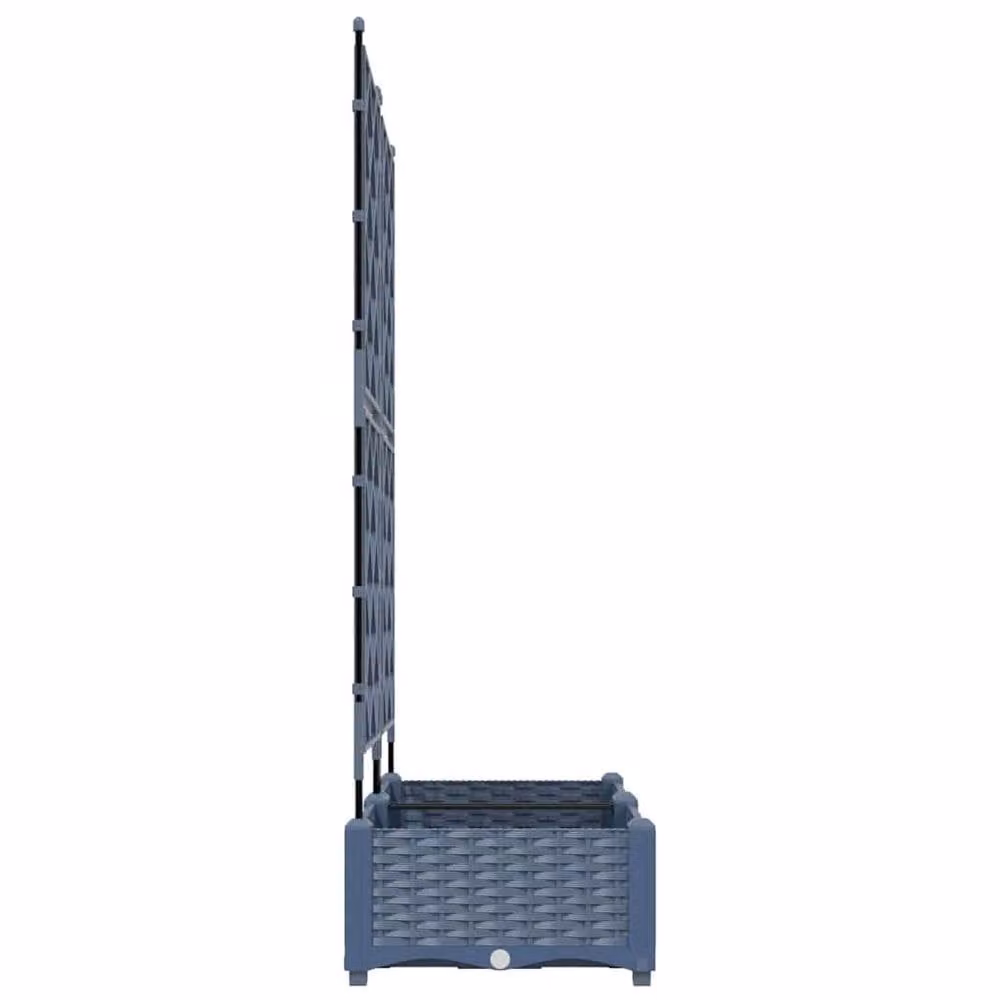 Berkfield Home Garden Planter with Trellis, 2 Piece Set, Grey, W: 80 cm, D: 40 cm, H: 125.5 cm – 3