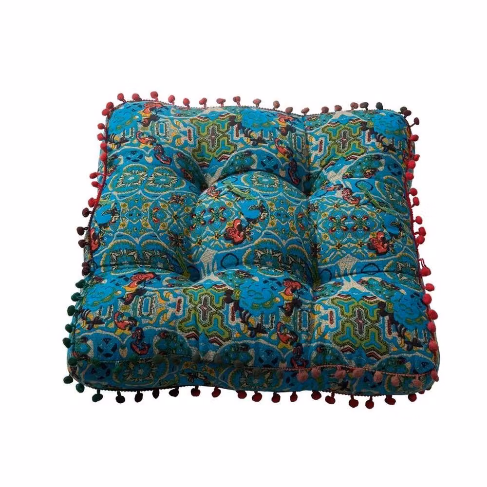 EONLION Bohemian Blue Vintage Square Chair Cushion, W: 120 cm, D: 90 cm – 2