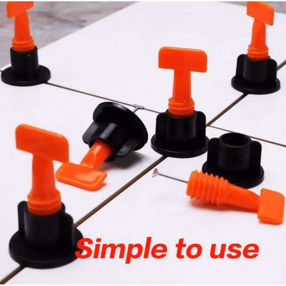 SPETLEK Locator Spacers for Ceramic Flooring Tiles, 50 Clips and 1 Wrench, Black – 2