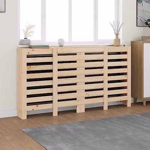 vidaXL Solid Wood Pine Radiator Cover, Natural, W/D/H: 210 x 21 x 85 cm – 2