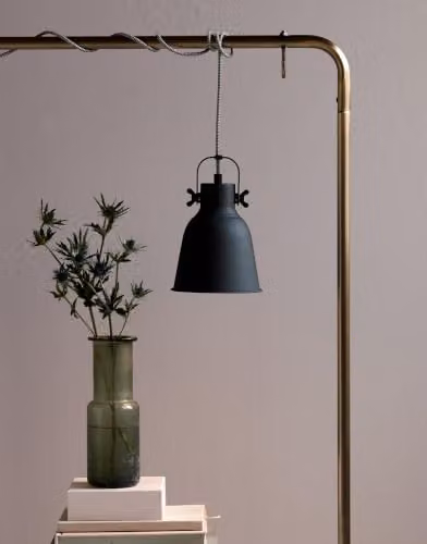 Nordlux Adrian Black Metal Industrial Dome Pendant Light for Dining Rooms, E27, Diameter: 16 cm – 2