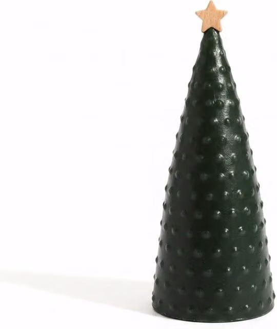 Four Candle Green Ceramic Pimpled Christmas Tree Tabletop Decoration H: 21.0 cm x W: 8.0 cm x D: 8.0 cm – 1