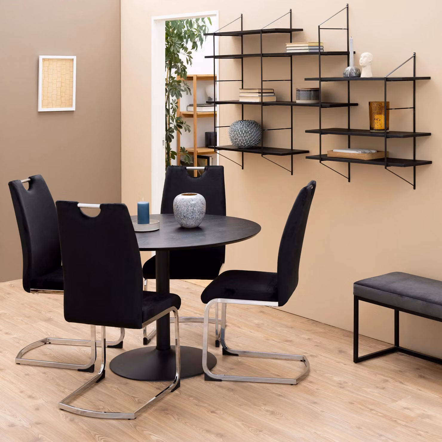 Furniture To Go Ibiza Round Dining Table in Black Ash – 4