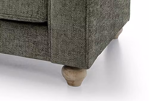 Abakus Direct Ingrid 2 Seater Sofa in Rifle Green with Braided Chenille Fabric, W/D/H: 194 x 95 x 90 cm – 5